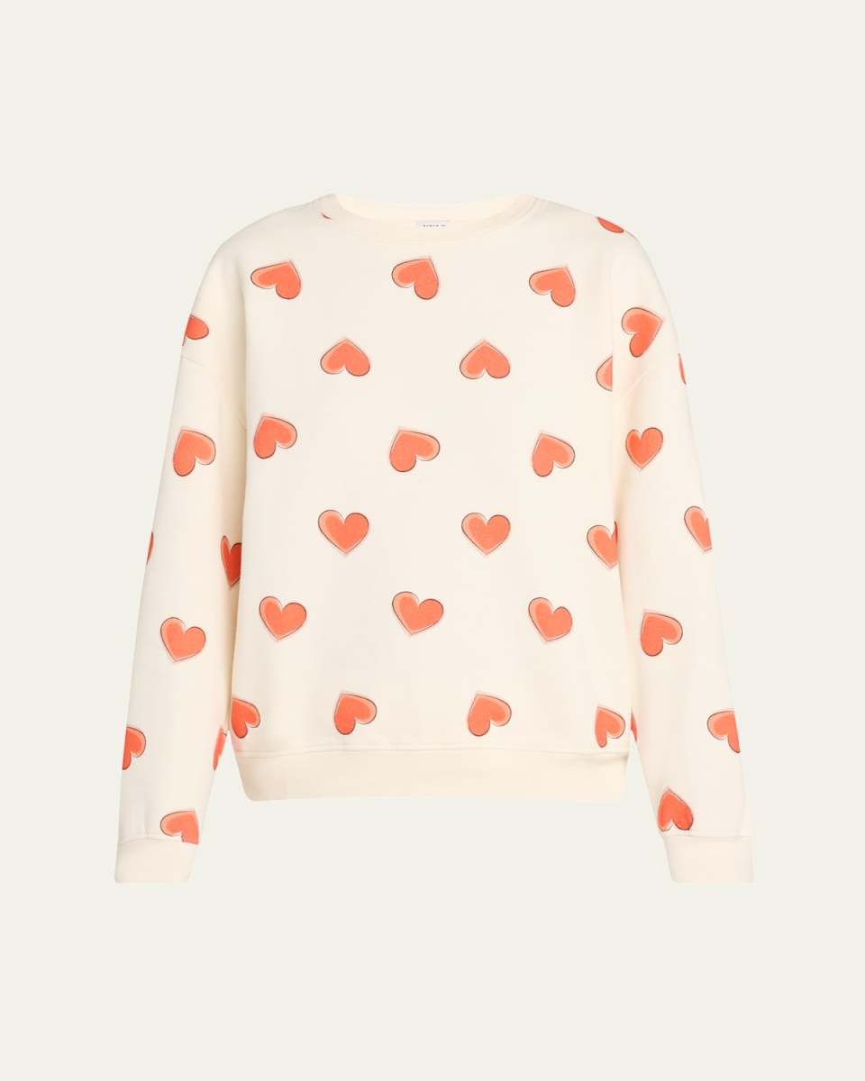 The Oversized All Over Heart Sweatshirt